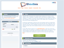 Tablet Screenshot of ishoutbox.com